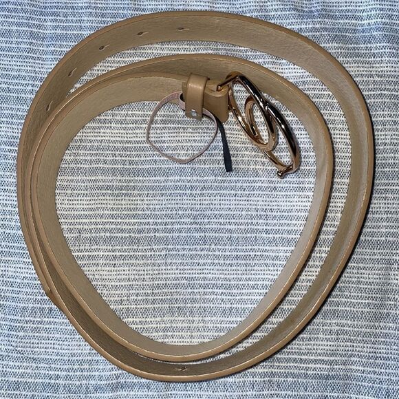 SHEIN Double O-Ring Buckle Faux Leather Belt - Camel - FREE with any purchase - Picture 7 of 10